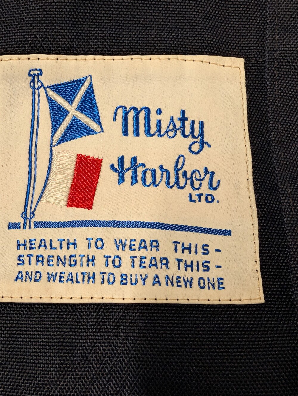 Misty Harbor Ltd. Navy Double-Breasted Trench Coat Lined Pockets Sz 7 Junior - Picture 12 of 13